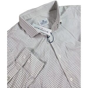 New‎ Mizzen Main Shirt Mens Tall Trim Fit LT Plaid Button Up Long Sleeve
